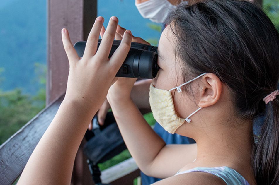 双眼鏡で景色を見てみよう