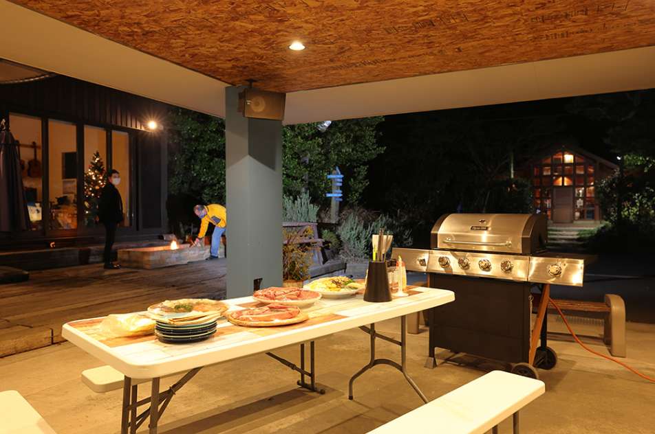テラスではバーベキューが愉しめます