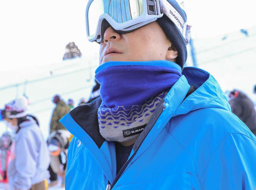 リバーシブルネックウォーマー(ヘキサゴン柄)